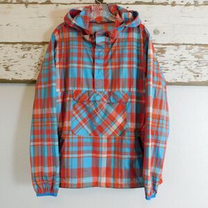 Nike Firefly Multicolor Blue Orange Red White Plaid Zip-up Jacket Windbreaker L